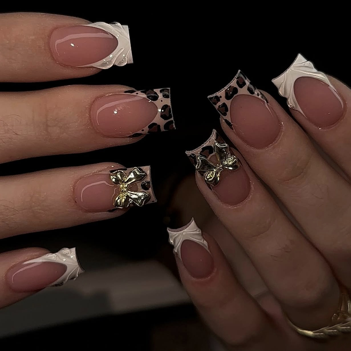 Short square fake nails for wo - огляд і ціна Pressed Flower Art