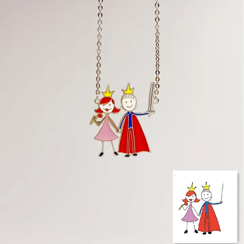 Children's Drawing Making Pend - огляд і ціна Name Necklace Custom