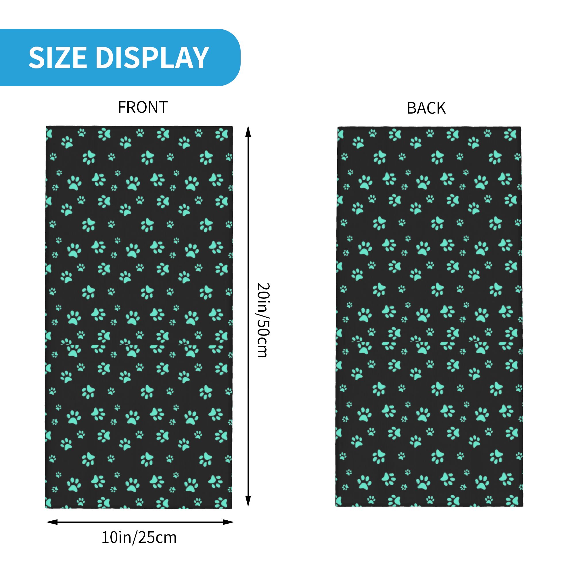 Custom Aqua Dog Paw Print Patt - огляд і ціна Pet Portrait Custom