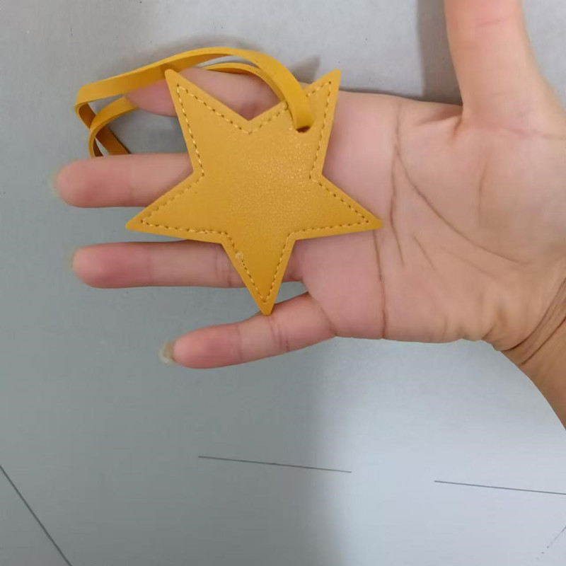 Free initials five pointed sta - огляд і ціна Monogram Keychain Leather