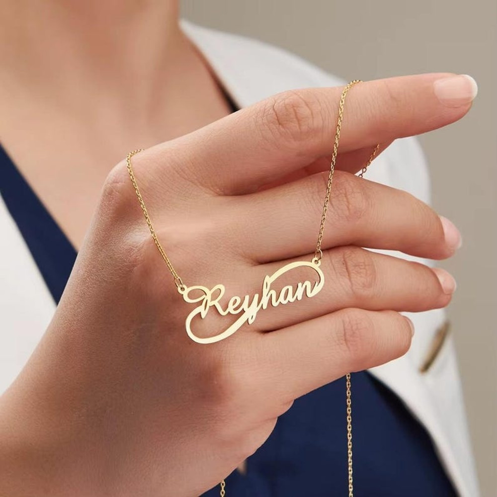 Custom Infinity Name Necklace  - огляд і ціна Birth Flower Necklace