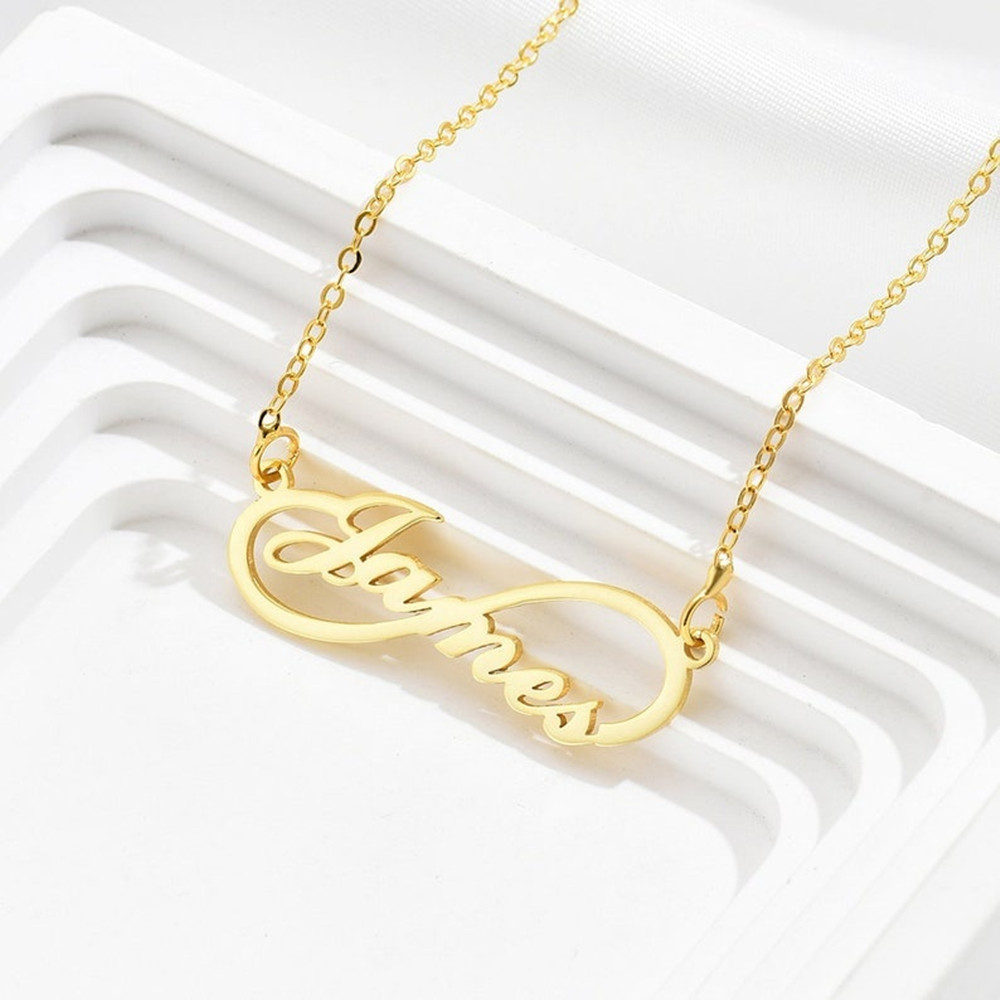Custom Infinity Name Necklace  - огляд і ціна Birth Flower Necklace
