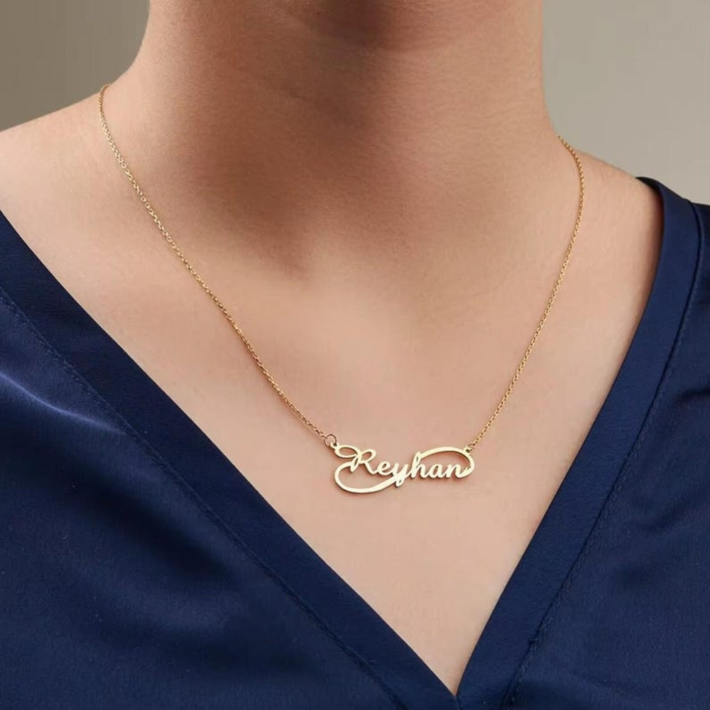 Custom Infinity Name Necklace  - огляд і ціна Birth Flower Necklace