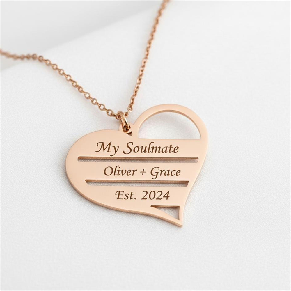 Custom Heart Necklace Stainles - огляд і ціна Birth Flower Necklace