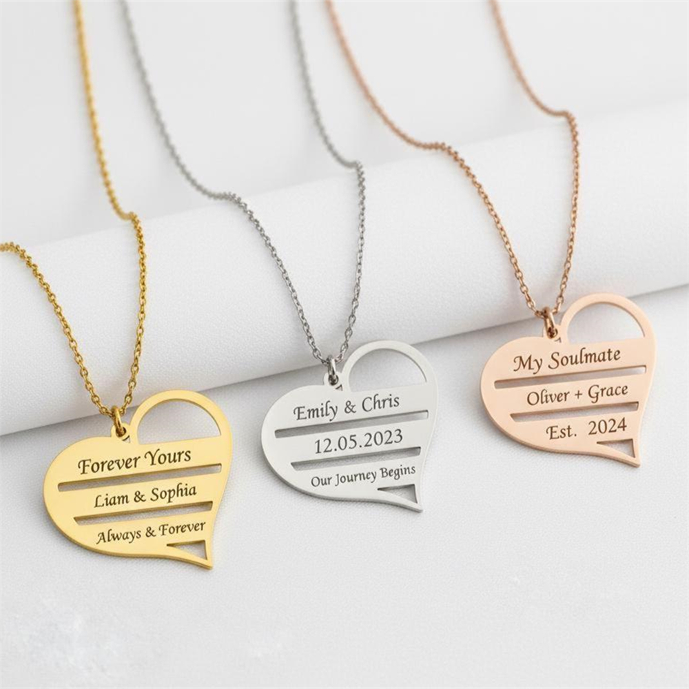 Custom Heart Necklace Stainles - огляд і ціна Birth Flower Necklace