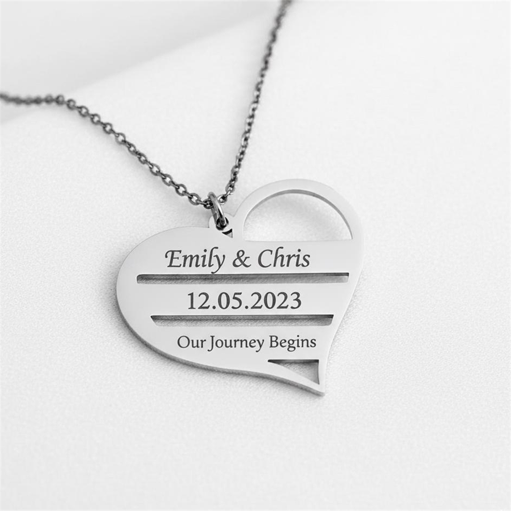 Custom Heart Necklace Stainles - огляд і ціна Birth Flower Necklace